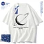 Áo thun NASA，áo thun ngắn tay hành tinh vũ trụ, cotton, dáng rộng, unisex