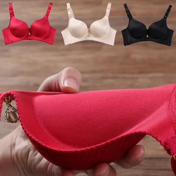 Bé Gái Nhỏ Xốp Dày Ngực Nhỏ Mềm Áo Ngực Nữ Không Dây Push Up Quần Lót Nữ Bralette