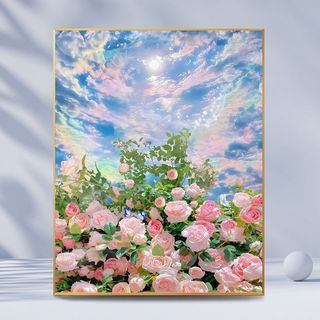 MOZI✨40 * 50cm / 30 * 40cm đống hoa hồng tranh tô màu theo số bộ tô màu theo số tranh sơn dầu số hoá tranh số hóa sơn acrylic Lãng Mạn Hoa Hồng DIY Kỹ Thuật Số Tranh Đổ Đầy Tranh Vẽ Tay Tranh Acrylic Vẽ Tay Tranh Tô Màu Tranh Trang Trí Nhà Cửa T