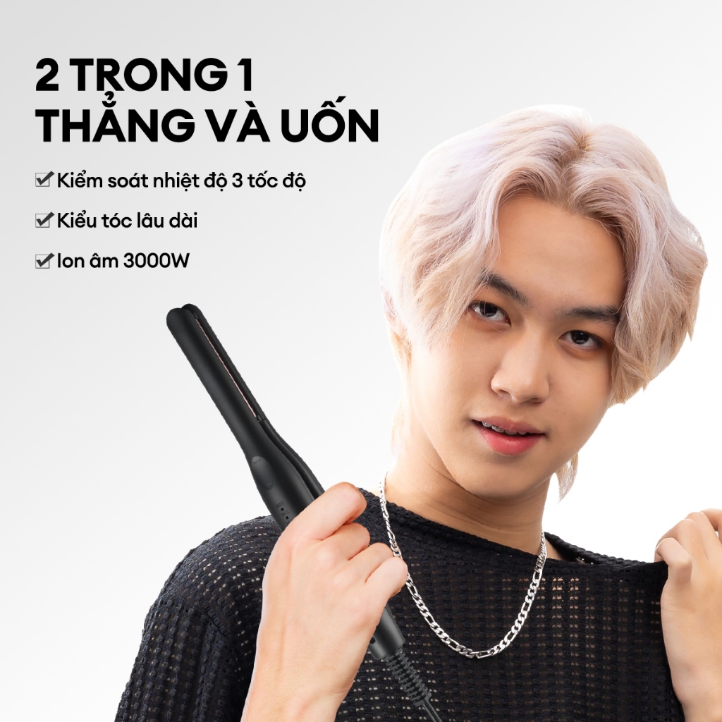Ảnh Máy duỗi tóc, Máy tạo kiểu tóc 3 trong 1, Máy duỗi tóc bên đa chức năng, Máy duỗi tóc mini HF029 1