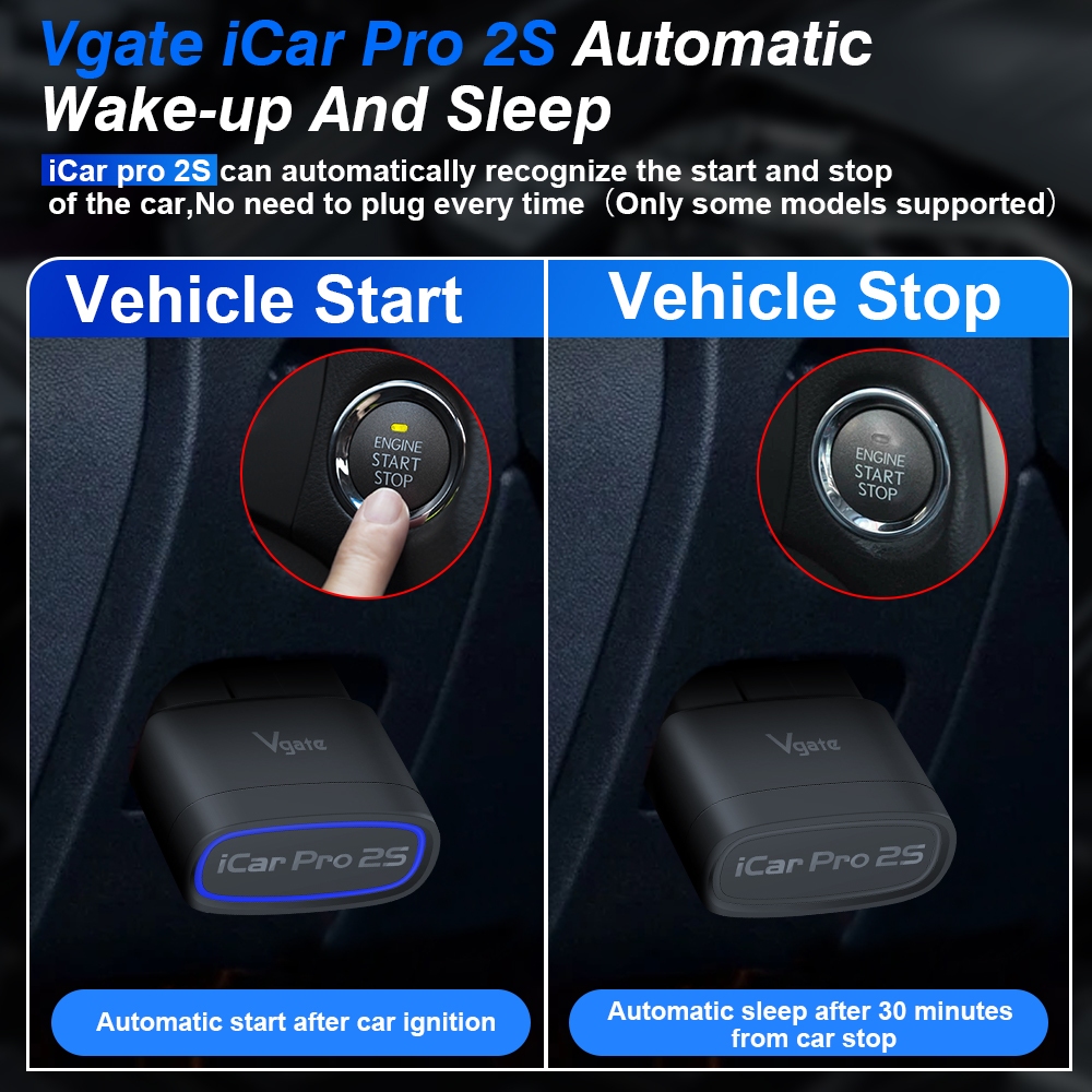Máy quét ô tô Vgate iCar Pro 2S OBD2 cho BYD & Tesla & GWM Bluetooth 5.2 cho IOS Kiểm tra động cơ Android cho Công cụ quét chẩn đoán tự động BMW OBD 2 PK ELM 327