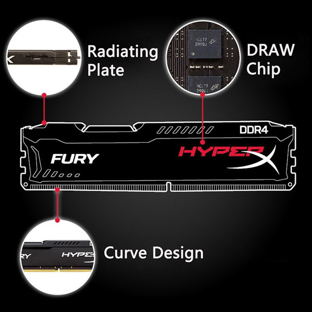 【Ship hàng tận nơi 24H】Kingston Hyperx DDR4 4GB/8GB/16GB 2400/2666/3200MHZ 288Pin PC4 DIMM Desktop RAM DDR4 DIMM for PC | BigBuy360 - bigbuy360.vn
