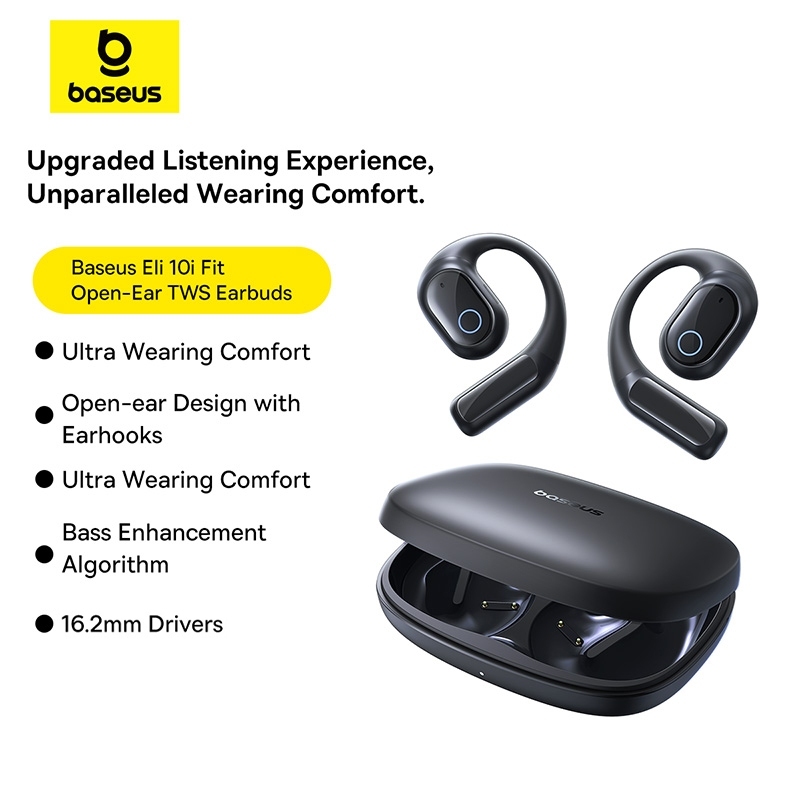Tai nghe Baseus Eli 10i Fit Open-Ear TWS Bluetooth 5.4 – Thiết Kế Thể Thao, Chống Nước IP54 | BigBuy360 - bigbuy360.vn