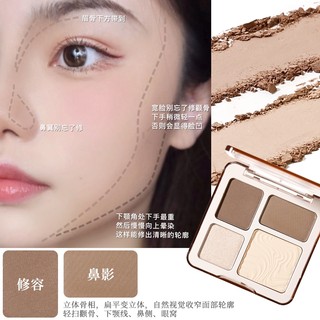 Xixi 4 Màu Đường Viền Bột Bảng Chống Thấm Nước Chống Mồ Hôi Mờ Nổi Bật Bóng Mặt Đường Viền Mỹ Phẩm D854