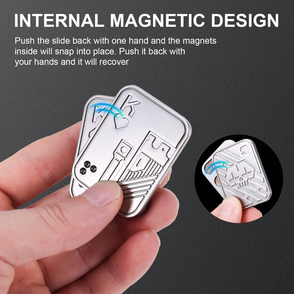 EDC Đẩy Thanh Trượt Kim Loại Fidget Chống Căng Thẳng Đồ Chơi Người Lớn Ngón Tay Spinner Poker Giảm Lo Âu Đồ Chơi Di Động Pop Từ Thanh Trượt Trò Chơi