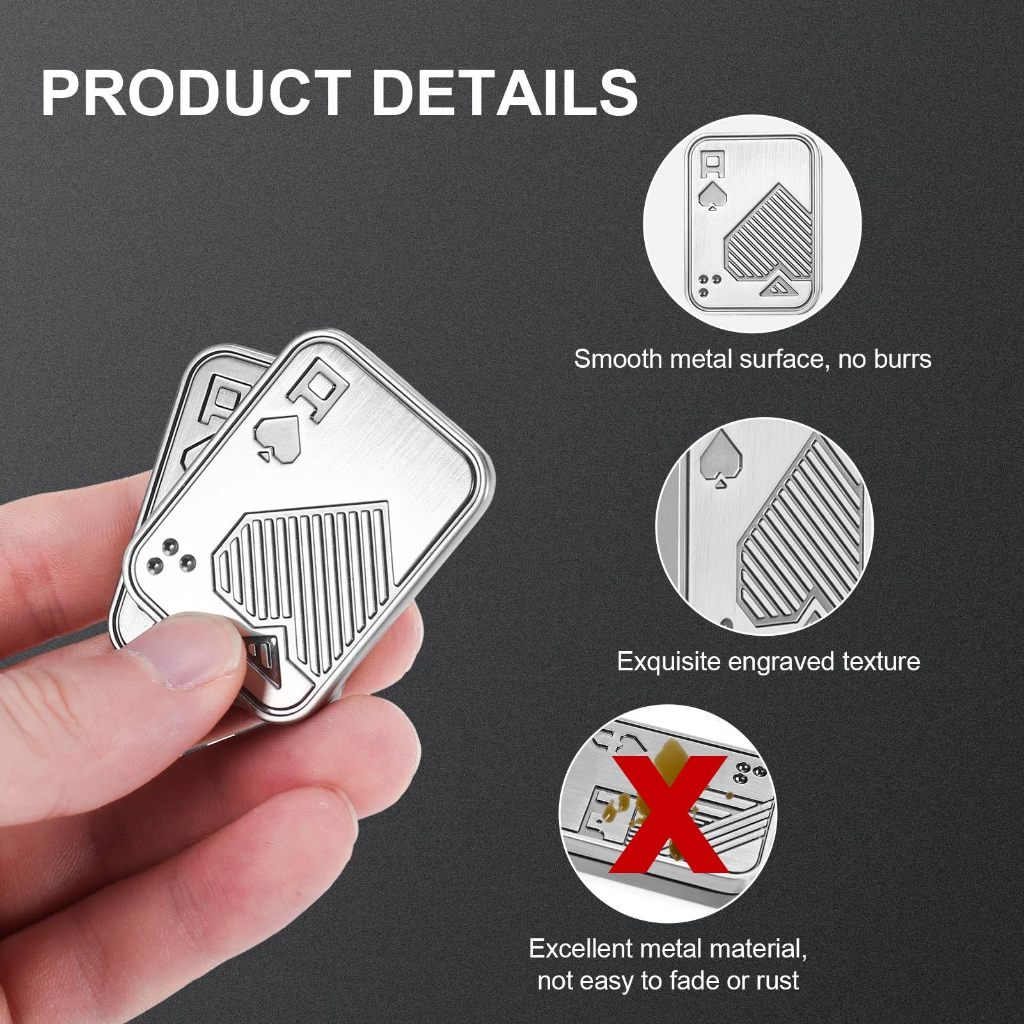 EDC Đẩy Thanh Trượt Kim Loại Fidget Chống Căng Thẳng Đồ Chơi Người Lớn Ngón Tay Spinner Poker Giảm Lo Âu Đồ Chơi Di Động Pop Từ Thanh Trượt Trò Chơi