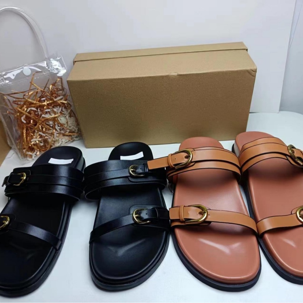 Dép nữ đế dày khóa kim loại thời trang mới ZARA