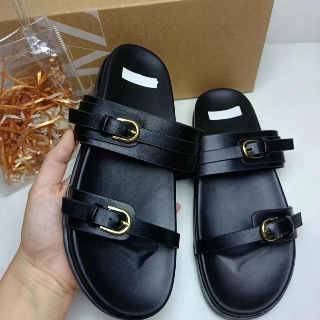 Dép nữ đế dày khóa kim loại thời trang mới ZARA