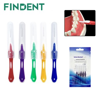 5 Cái / gói I-Type Orthodontic Dental Interdental Brush Ultra-Fine Correction Massage Tool Răng Khoảng Cách Bàn Chải Làm Sạch 0.7MM