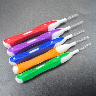 5 Cái / gói I-Type Orthodontic Dental Interdental Brush Ultra-Fine Correction Massage Tool Răng Khoảng Cách Bàn Chải Làm Sạch 0.7MM
