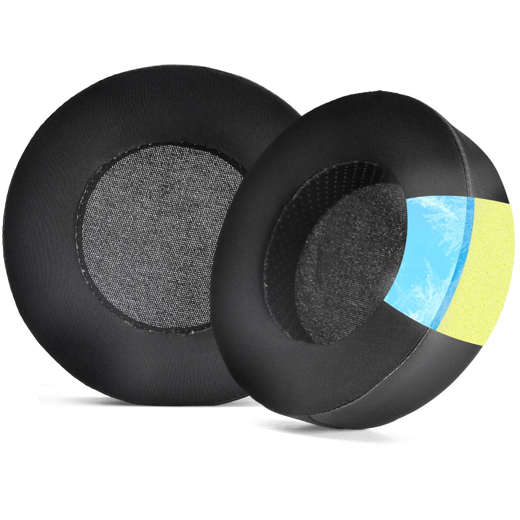Almohadillas De Repuesto Geekria Comfort Hybrid Para Auriculares Hifiman HE400SE, HE400i, HE560, Sundara - Terciopelo Y Viscoelástica, Paquete De 2 Unidades