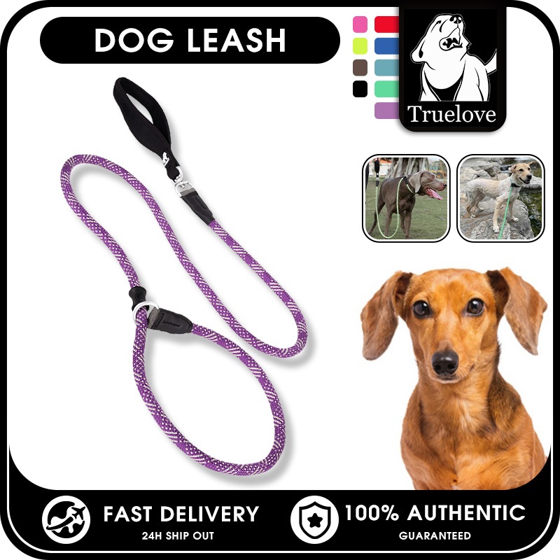 TRUELOVE Dây trượt cho chó có thể điều chỉnh Dây xích Nylon mạnh mẽ Huấn luyện thú cưng Dây leo núi có đệm mềm Tay cầm cho chó nhỏ vừa lớn