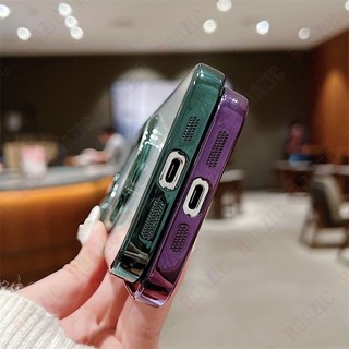 Dành Cho Samsung Galaxy A55 5G Ốp Điện Thoại Trong Suốt Mạ Sang Trọng Cạnh Có Chân Đế Tròn Silicon Mềm Chống Rơi Ốp Lưng SY05