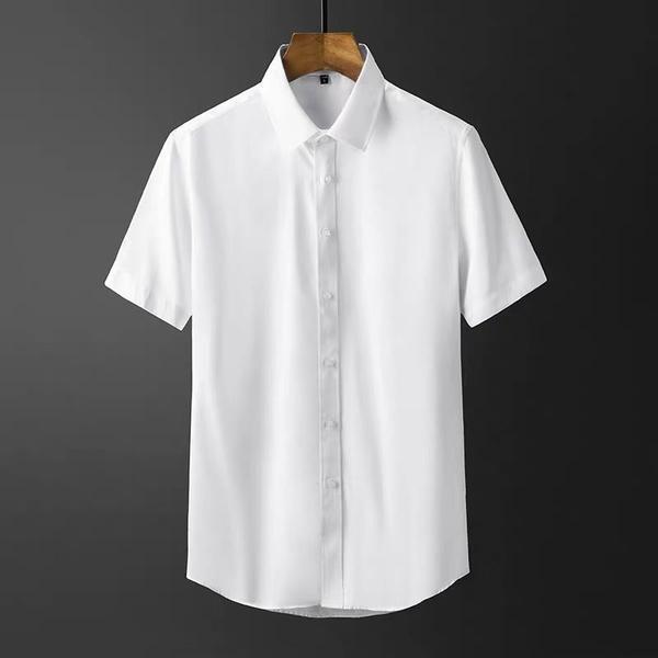 Áo sơ mi công sở mới Áo sơ mi nam màu đen Áo sơ mi ngắn tay trang trọng màu trắng Áo sơ mi thường ngày