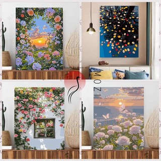MOZI✨40 * 50cm / 30 * 40cm Biển hoa tranh tô màu theo số bộ tô màu theo số tranh sơn dầu số hoá tranh số hóaHoa và Cây tự làm Tranh sơn dầu kỹ thuật số Tranh thủ công Tranh kỹ thuật số Tranh tô màu Tranh kỹ thuật số Tranh giải nén Tranh trang trí