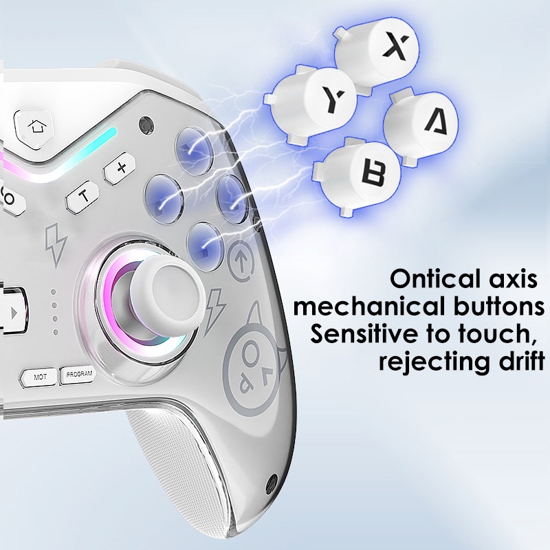 Maoedge Hall Trigger Bộ điều khiển trò chơi không dây Tay cầm chơi Game Bluetooth cho Nintendo Switch PC Điện thoại Black Myth Điều khiển Ngộ Không