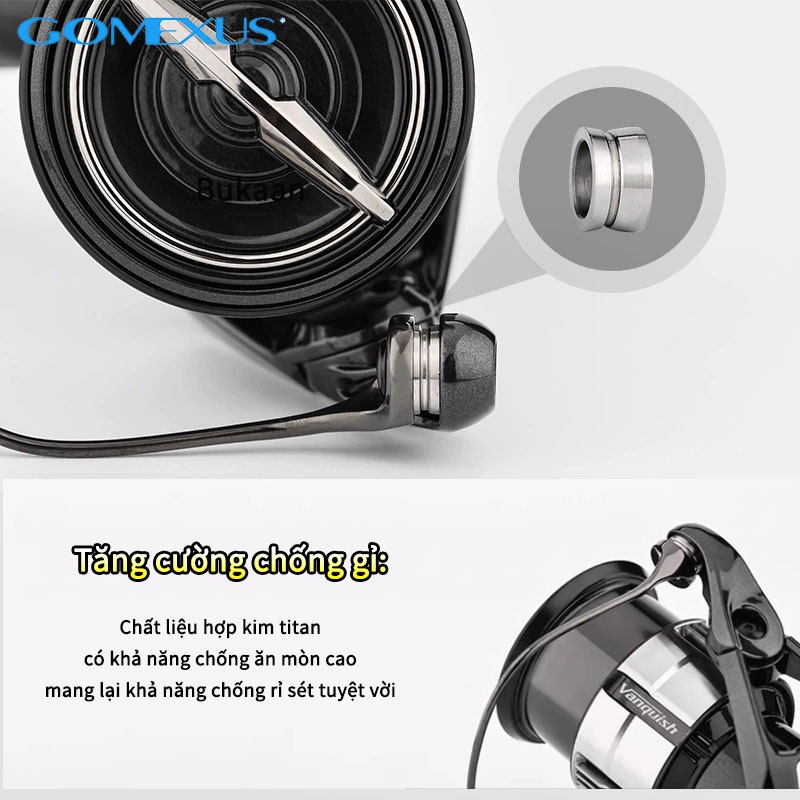 Ảnh Gomexus D109 Con lăn dây máy câu Shimano hợp kim titan Vòng Bi Thích Hợp Quay Câu Cá Phụ Kiện Mịn Xoay Cao Độ Cường Lực Cao 4