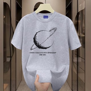 ✨Hàng có sẵn✨WASSUP moonscape -Áo thun nam mới! 100% cotton, thời trang, Unisex