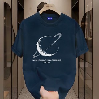 ✨Hàng có sẵn✨WASSUP moonscape -Áo thun nam mới! 100% cotton, thời trang, Unisex