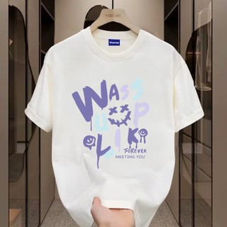 ✨Hàng có sẵn✨WASSUP Graffiti Maker -Áo thun nam mới! 100% cotton, thời trang, Unisex