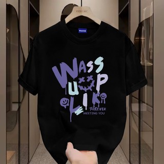 ✨Hàng có sẵn✨WASSUP Graffiti Maker -Áo thun nam mới! 100% cotton, thời trang, Unisex
