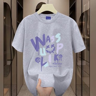 ✨Hàng có sẵn✨WASSUP Graffiti Maker -Áo thun nam mới! 100% cotton, thời trang, Unisex