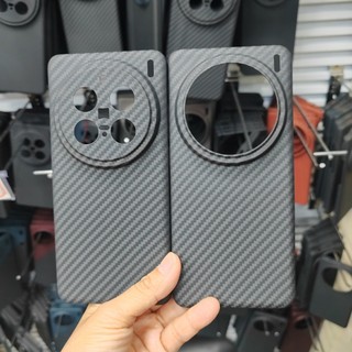 Vỏ Carbon Sợi Aramid Thật Cho Vivo X200 Pro X200 Mini Siêu Mỏng Chống Rơi Bảo Vệ Chống Sốc Ốp Lưng Vỏ Điện Thoại