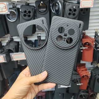 Vỏ Carbon Sợi Aramid Thật Cho Vivo X200 Pro X200 Mini Siêu Mỏng Chống Rơi Bảo Vệ Chống Sốc Ốp Lưng Vỏ Điện Thoại