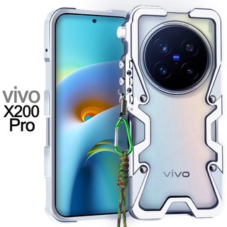 Dành Cho Vivo X200 Pro Siêu Nhôm Giáp Kim Loại Ốp Lưng Khung Dành Cho Vivo X100S X100 Vỏ Bảo Vệ Siêu Chống Sốc Vỏ Điện Thoại