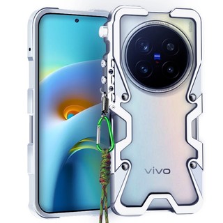 Dành Cho Vivo X200 Pro Siêu Nhôm Giáp Kim Loại Ốp Lưng Khung Dành Cho Vivo X100S X100 Vỏ Bảo Vệ Siêu Chống Sốc Vỏ Điện Thoại