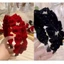 Băng đô xếp ly nhung ngôi sao mùa thu đông màu đỏ, kẹp tóc chống trượt bằng kim cương giả nổi tiếng trên Internet