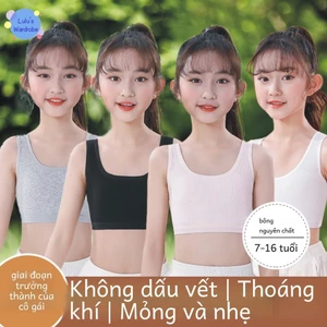 Áo Vest Cotton nguyên chất cho bé gái Đồ lót phát triển hai lớp quấn ngực cho bé gái Sling