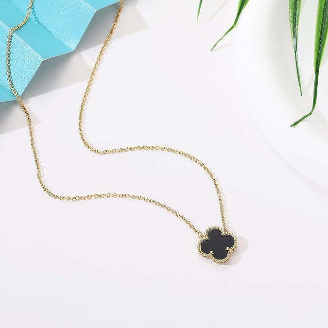 Thời trang hai mặt vỏ cỏ bốn lá thiết kế hình vòng cổ nữ để mặc hàng ngày quà tặng sinh nhật