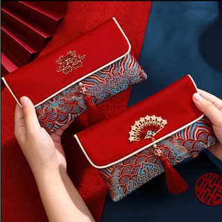 Phong bì màu đỏ đặc biệt cho đám cưới vải cao cấp phong bì màu đỏ