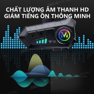 SEAMETAL Chống NướcTai Nghe Liên Lạc Bluetooth 5.3, Bộ Đàm Gắn Mũ Bảo Hiểm, Gắn Mũ Bảo Hiểm Xe Mô Tô