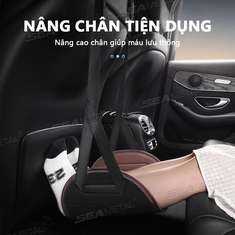 Võng gác chân treo ghế ô tô SEAMETAL dây đai treo gác chân nghỉ ngơi xe hơi, văn phòng