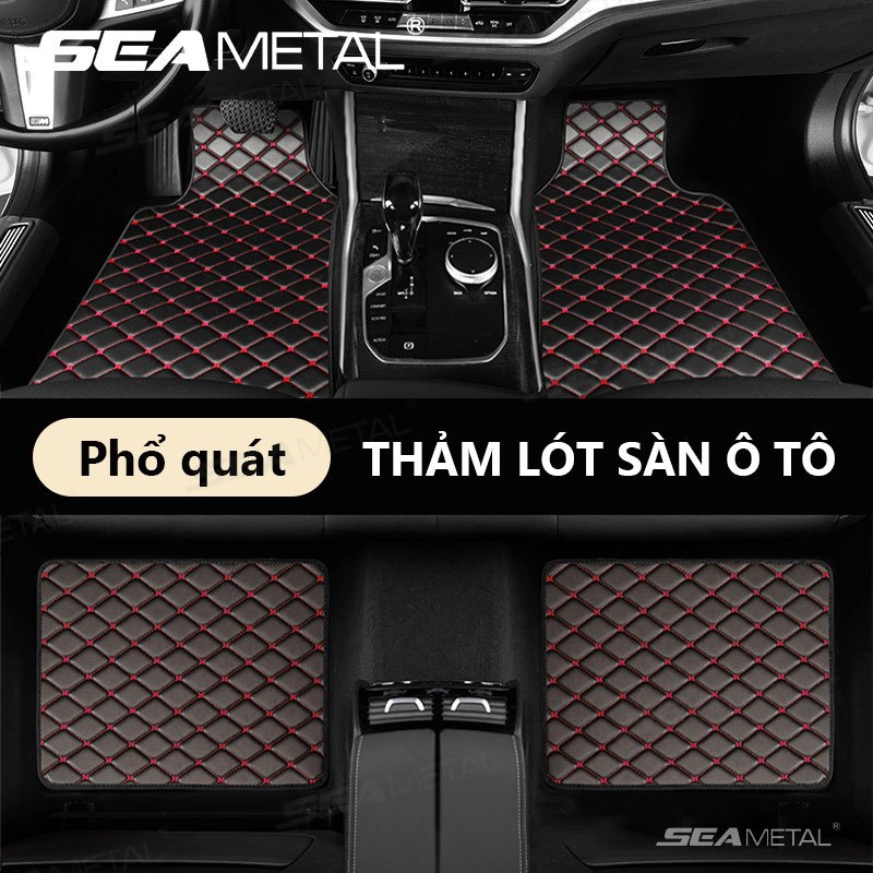 Thảm lót sàn ô tô SEAMETAL Da PU Tấm lót chân chống nước 4 Cái / bộ Thảm ô tô đa năng Phụ kiện nội thất