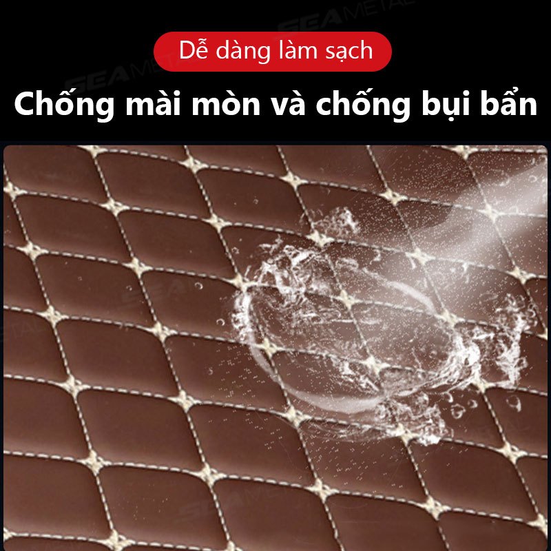 Thảm lót sàn ô tô SEAMETAL Da PU Tấm lót chân chống nước 4 Cái / bộ Thảm ô tô đa năng Phụ kiện nội thất
