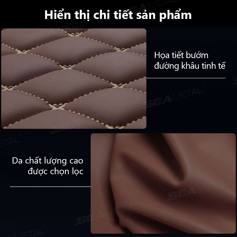 Thảm lót sàn ô tô SEAMETAL Da PU Tấm lót chân chống nước 4 Cái / bộ Thảm ô tô đa năng Phụ kiện nội thất