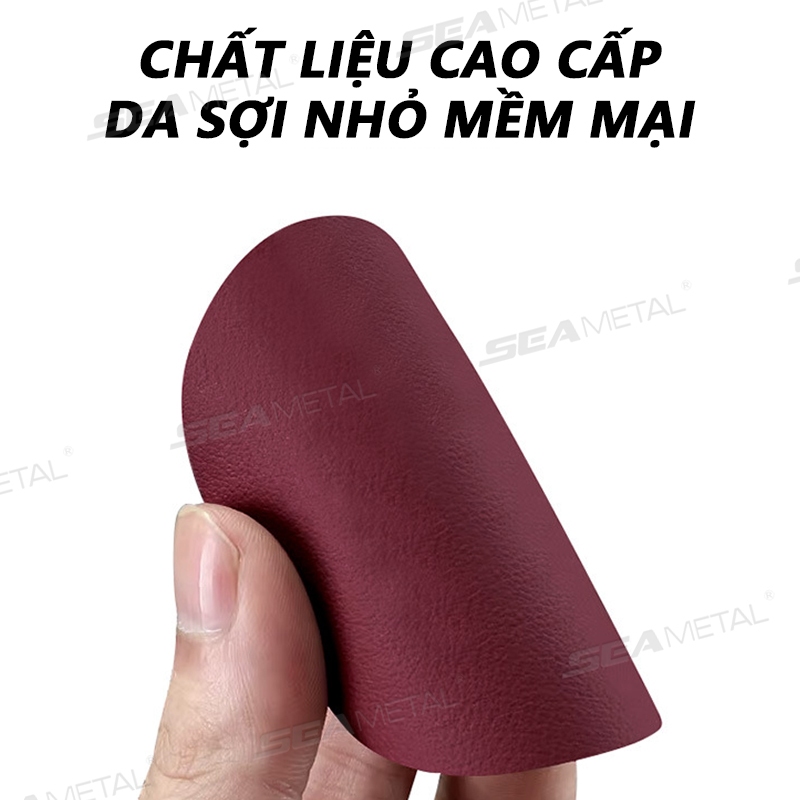 SEAMETAL Bộ 2 Đế Lót Cốc Bằng Microfiber Da Chống Trượt Tiện Dụng Cho Xe Hơi