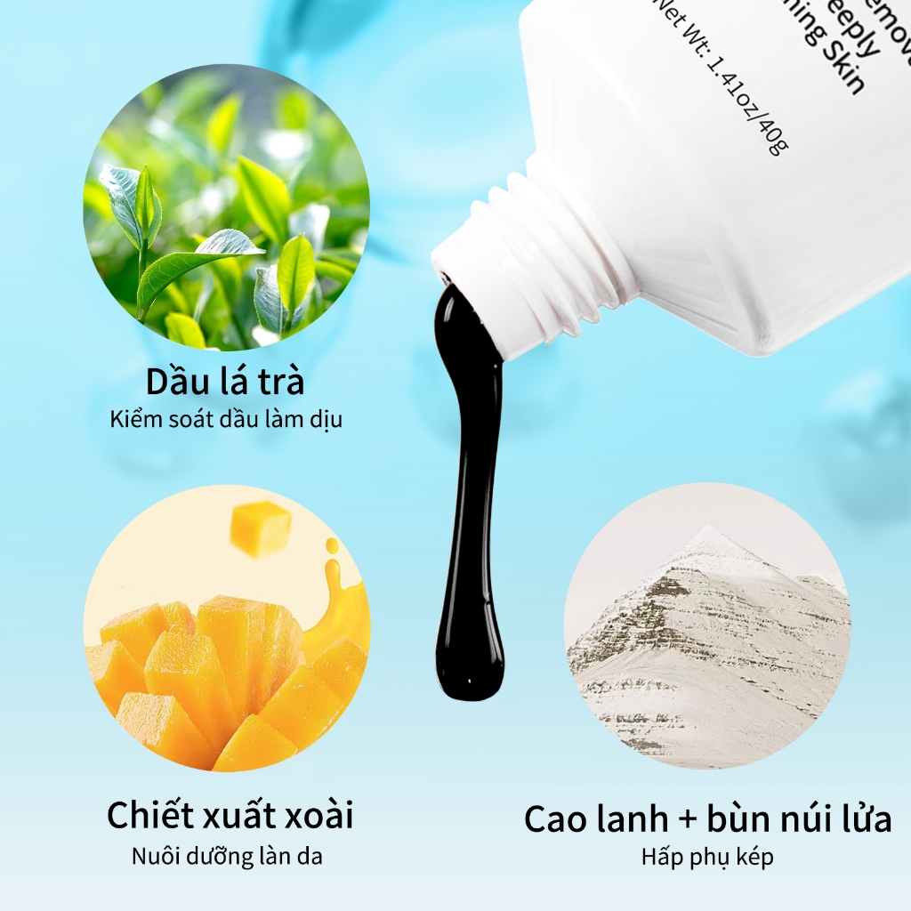 Ảnh Mặt nạ lột mụn đầu đen RTOPR làm sạch sâu lỗ chân lông dưỡng ẩm kiềm dầu chuyên cải thiện làn da thô ráp 40g 4
