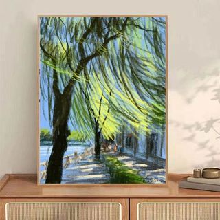 MOZI✨40 * 50cm / 30 * 40cm Phong Cảnh tranh tô màu theo số tranh số hóa bộ tô màu theo số tranh sơn dầu số hoá sơn acrylic  Tự Làm Tranh Sơn Dầu Kỹ Thuật Số Vẽ Tay Tranh Tô Màu Tranh Kỹ Thuật Số Làm Đầy Tranh Vẽ Tay Trang Trí Nhà Cửa Tranh