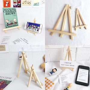 Giá trưng bày bằng gỗ Bàn Tên Thẻ Đứng Trẻ Em Tranh Thủ Công Kệ Để Bàn Mini Easel Khung Gấp Chân Máy
