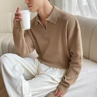 Áo sơ mi POLO nam GKSSS, phong cách Nhật Bản, áo len đáy đơn giản, giản dị