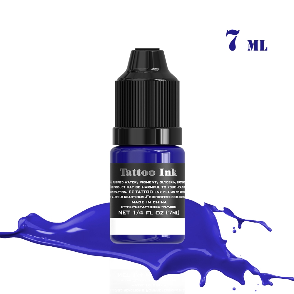 Bộ 5 chai 7ML EZ tattoo INKS Bộ sắc tố mực xăm tiên tiến, được sử dụng để trang điểm 3d làm đẹp da nghệ thuật cơ thể Màu sắc ngẫu nhiên phù hợp