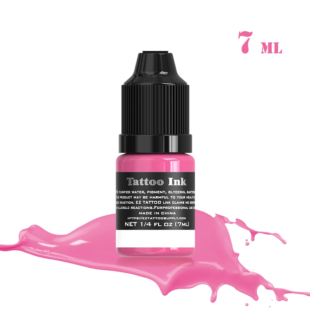 Bộ 5 chai 7ML EZ tattoo INKS Bộ sắc tố mực xăm tiên tiến, được sử dụng để trang điểm 3d làm đẹp da nghệ thuật cơ thể Màu sắc ngẫu nhiên phù hợp
