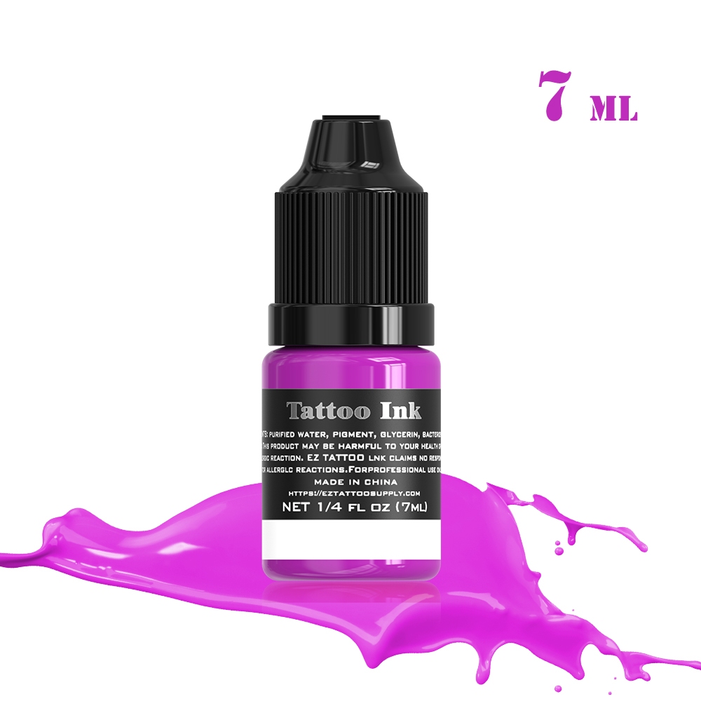 Bộ 5 chai 7ML EZ tattoo INKS Bộ sắc tố mực xăm tiên tiến, được sử dụng để trang điểm 3d làm đẹp da nghệ thuật cơ thể Màu sắc ngẫu nhiên phù hợp