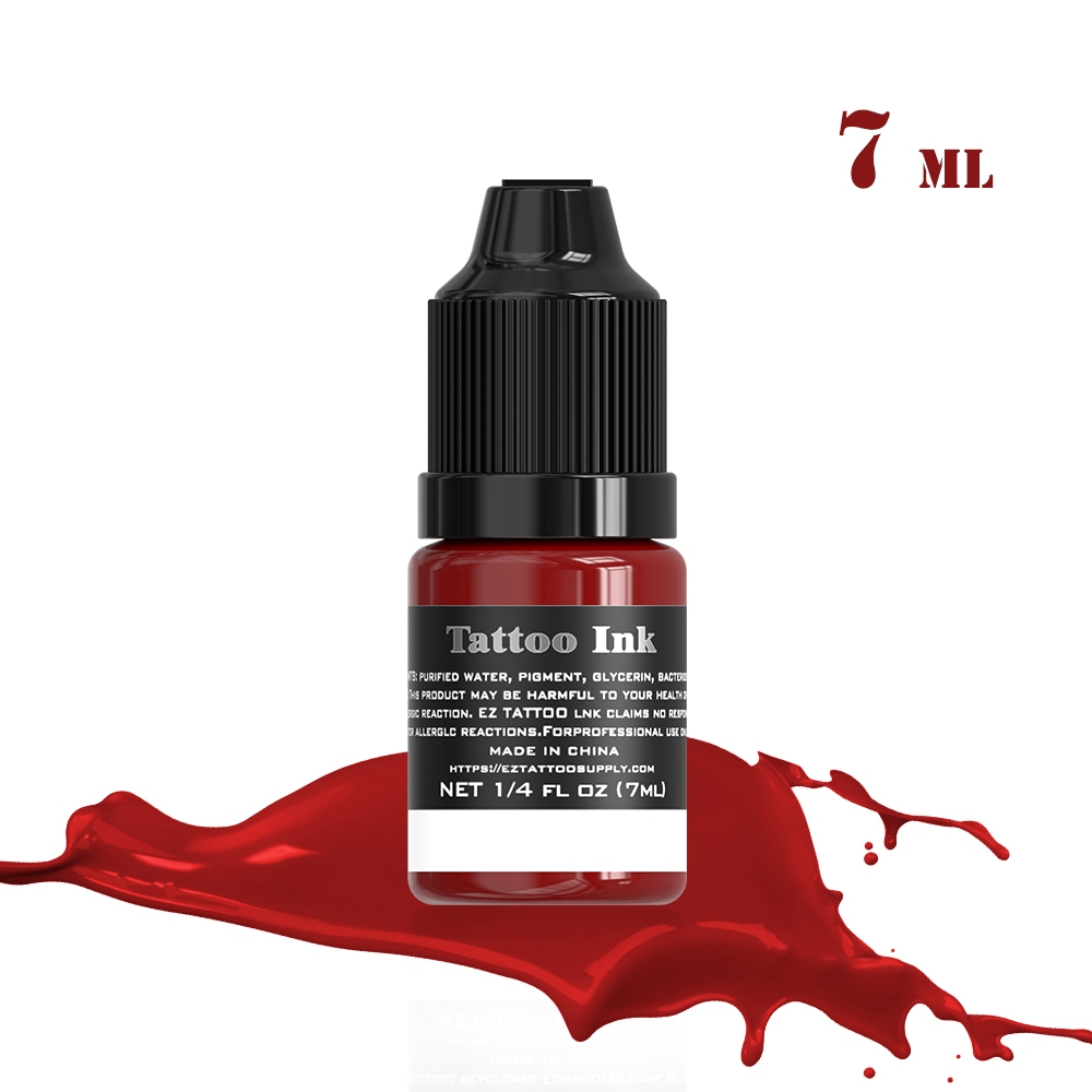 Bộ 5 chai 7ML EZ tattoo INKS Bộ sắc tố mực xăm tiên tiến, được sử dụng để trang điểm 3d làm đẹp da nghệ thuật cơ thể Màu sắc ngẫu nhiên phù hợp