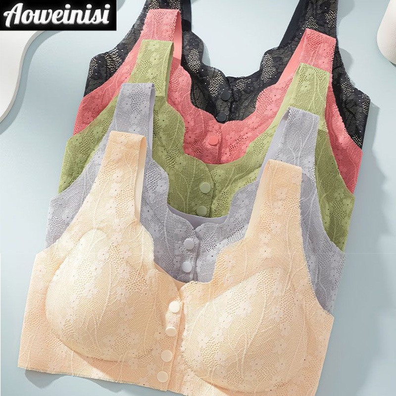 Áo Ngực Nữ  AOWEINISI nâng đẩy không gọng  Chống Tuột Cài Trước Áo ngực Big size