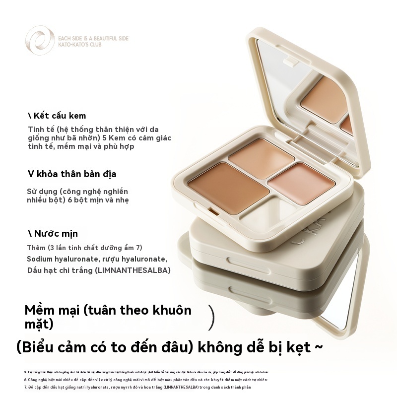 Kato Tricolor Che Khuyết Điểm Bao Thâm Vòng Tròn Mụn Bao Điểm Mụn Dấu Mụn Người Mới Dễ Dàng Bắt Đầu